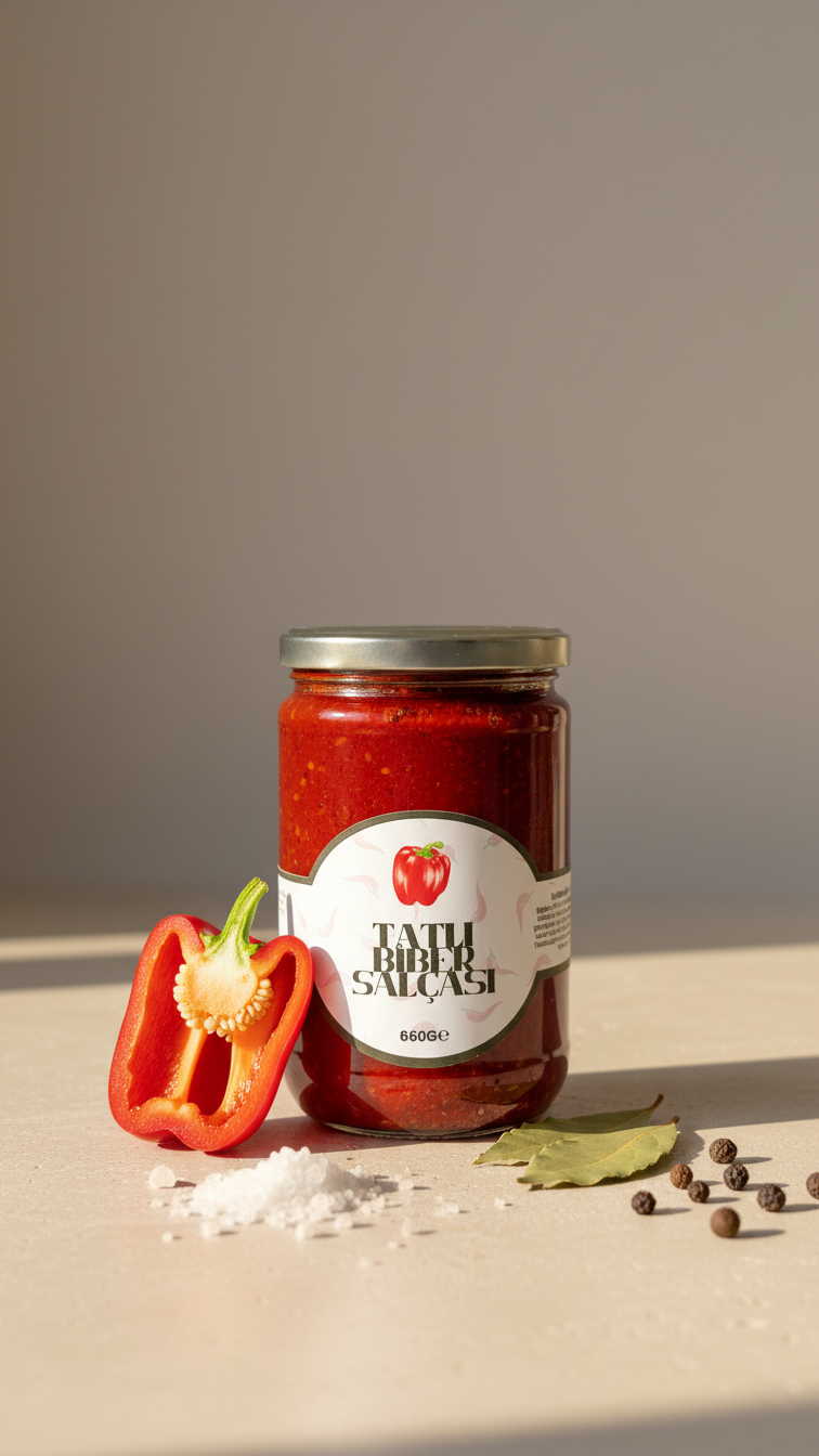 El Yapımı Tatlı Biber Salçası 660gr