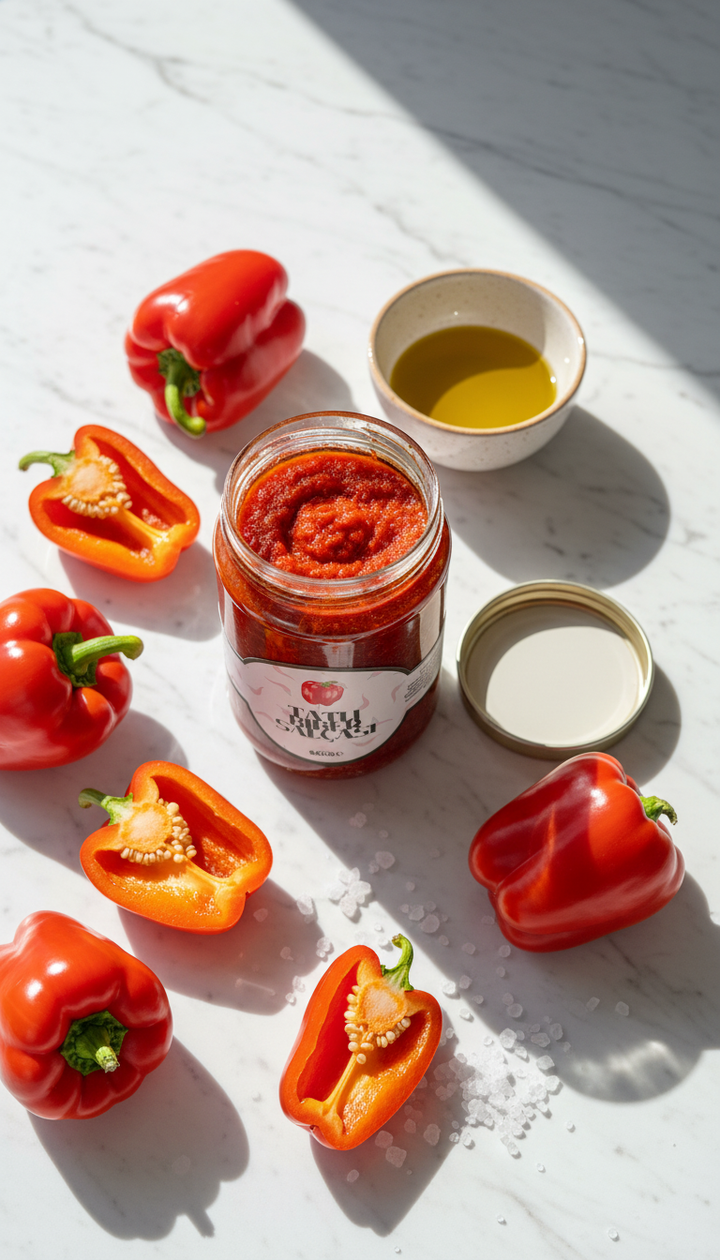 El Yapımı Tatlı Biber Salçası 660gr