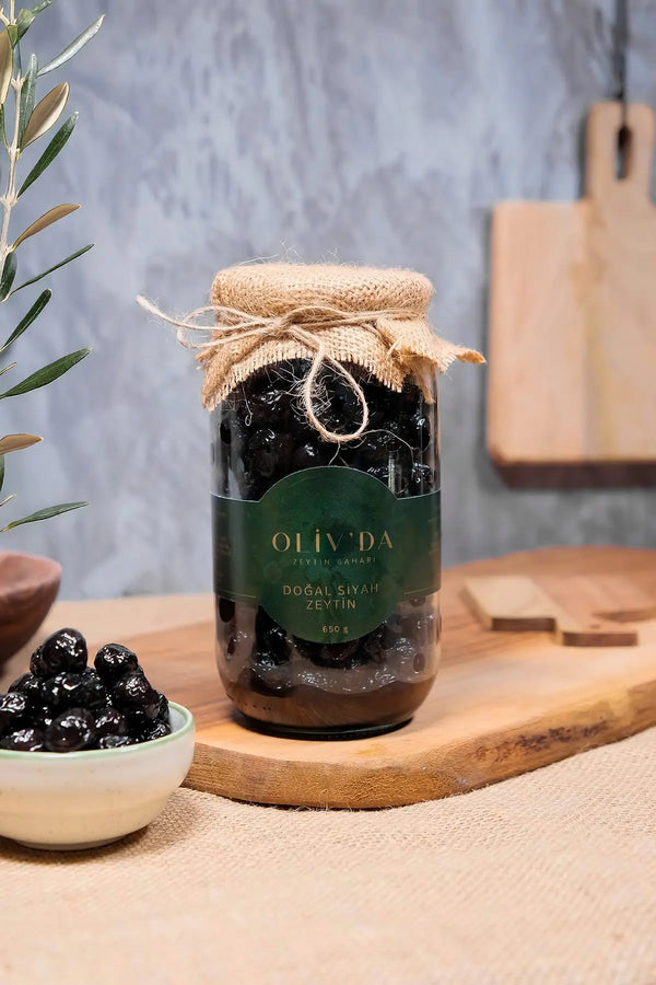 Kostiksiz Siyah Sele Zeytin 1000cc - Olivda