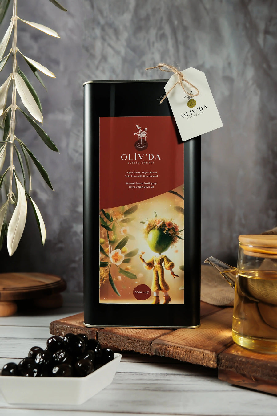 Olgun Hasat Soğuk Sıkım Natürel Sızma Zeytinyağı 5LT - Oliv'da