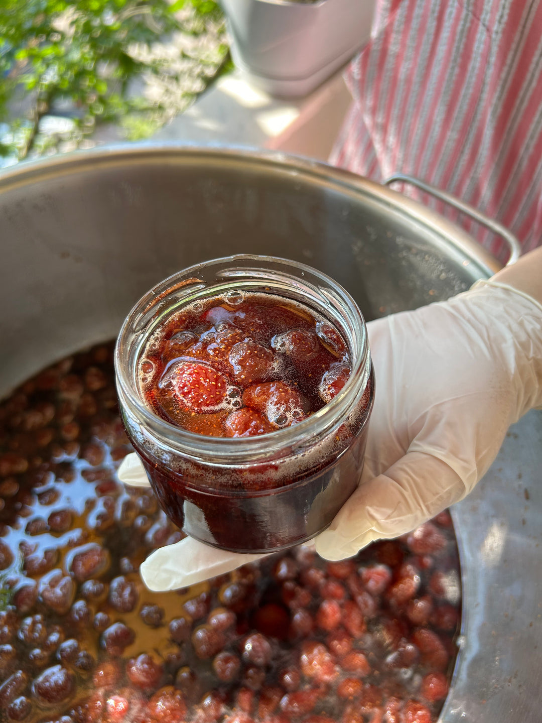 Handgemachte Erdbeermarmelade in Oliv 330cc