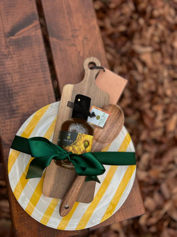 Limon Çeşnili Zeytinyağlı Ahşap Seramik Set