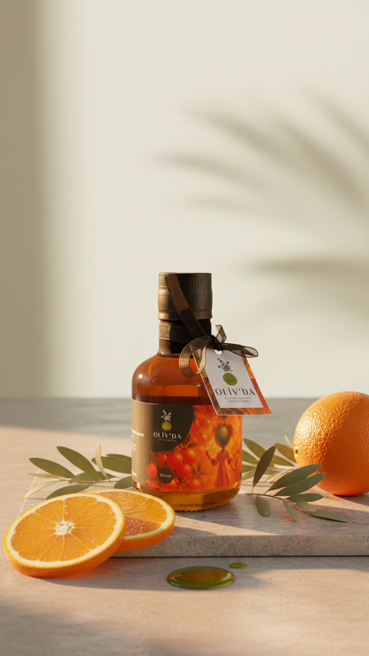 Portakal Çeşnili Natürel Sızma Soğuk Sıkım Zeytinyağı 250ml