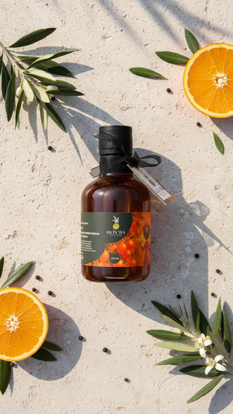 Portakal Çeşnili Natürel Sızma Soğuk Sıkım Zeytinyağı 250ml