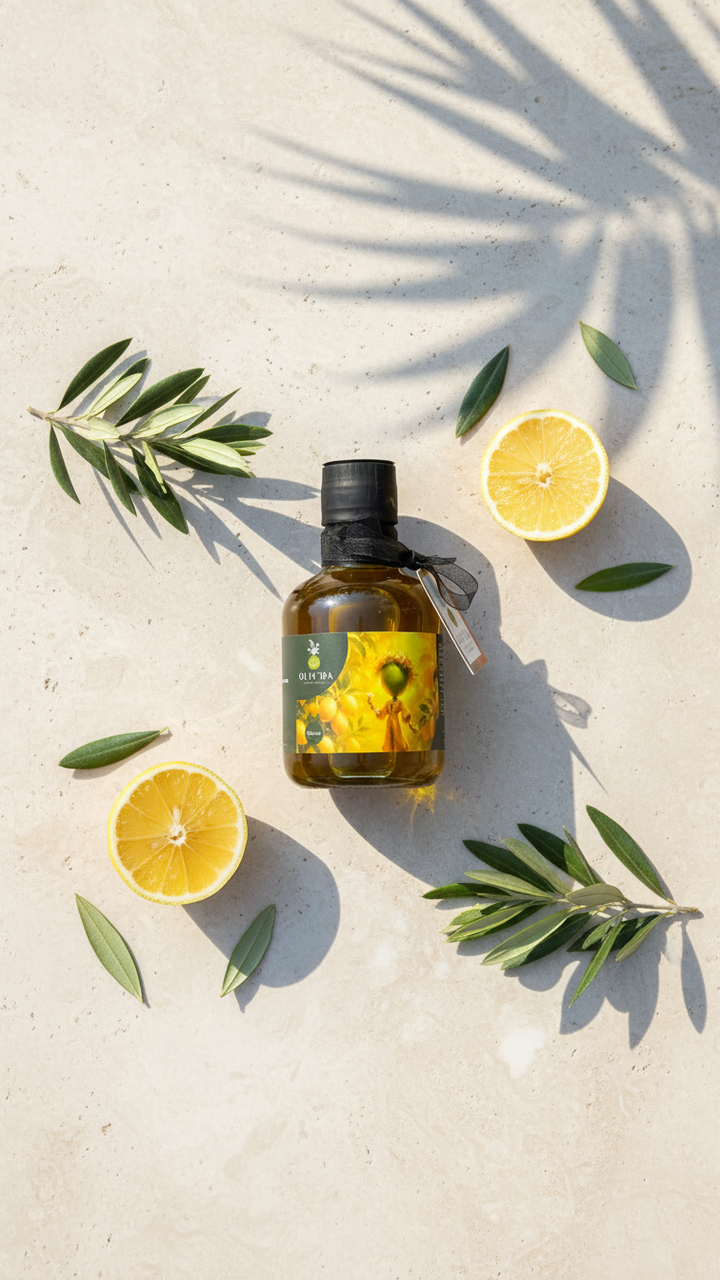 Limon Çeşnili Natürel Sızma Soğuk Sıkım Zeytinyağı 250ml